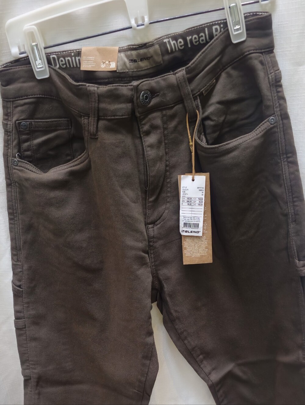 NWT Blend Hurricane Carpenter Pants Men's Size 30x32 Brown Utility Carrot Leg